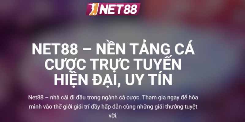 Net88 - Nhà cái trực tuyến có độ tin cậy cao nhất tại Việt Nam.